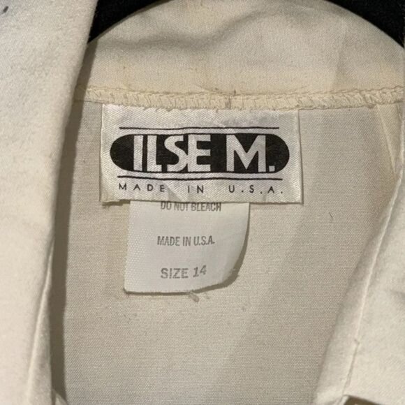 Vintage Ilse M. Womens 2-Piece Set Blazer & Dress Size 14 Pink/Gray/Cream - Picture 7 of 16